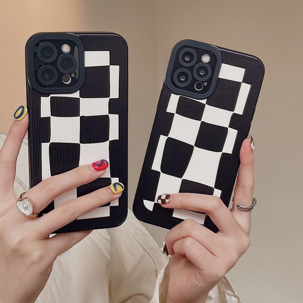 【คลังสินค้าพร้อม】 Casetify Checkered Case for IPhone 13 Pro Max Case/ 12/ 11/ XS/ XR/ X/ 8/ 7/ 6