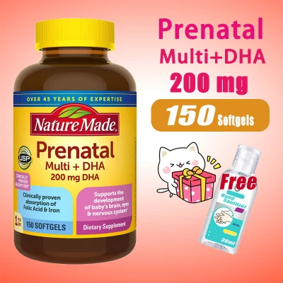 nature made Prenatal Exp.01/23 Multi + DHA 200mg 150 Softgels วิตามินเตรียมตัวตั้งครรภ์