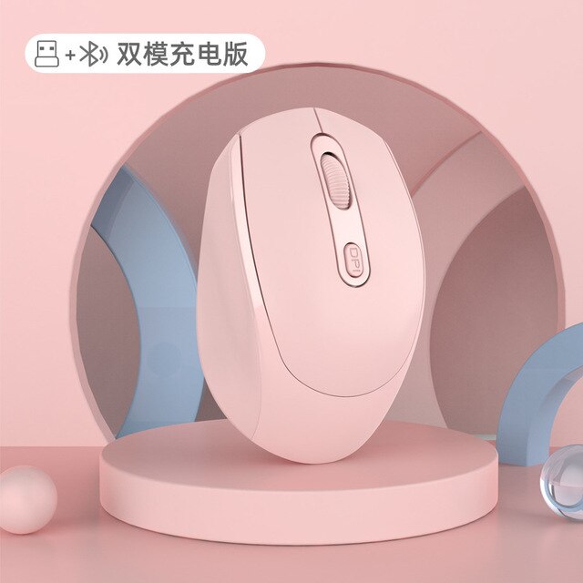 ZZOOI Macaron Wireless Bluetooth Dual-mode Rechargeable Game Mouse Computer Gamer Wirelesss Office Mouses Gaming Laptop Mice Keyboards