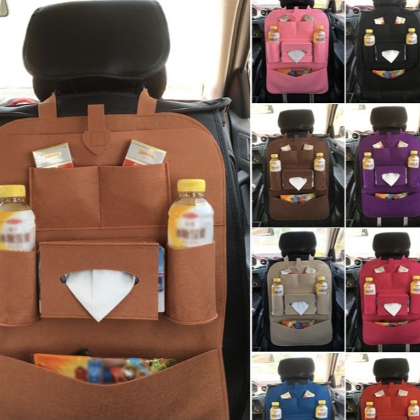 HH-ที่วางของหลังเบาะรถยนต์ กระเป๋าใส่สัมภาระอเนกประสงค์ด้านหลังเบาะ กระเป๋าติดรถยนต์Car seat bag