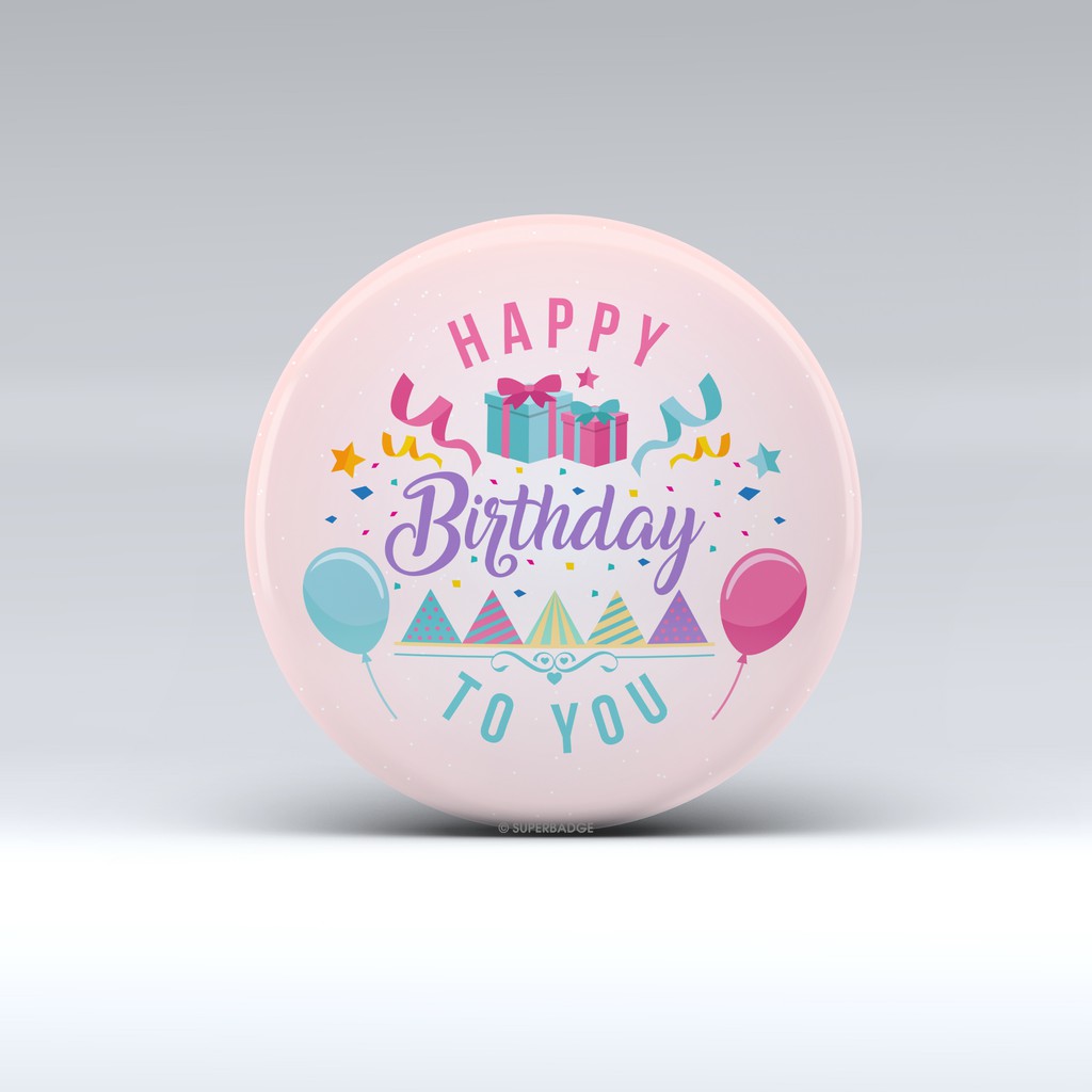 (YJ Store)เข็มกลัดวันเกิดของขวัญ ของที่ระลึก Happy Birthday 201901