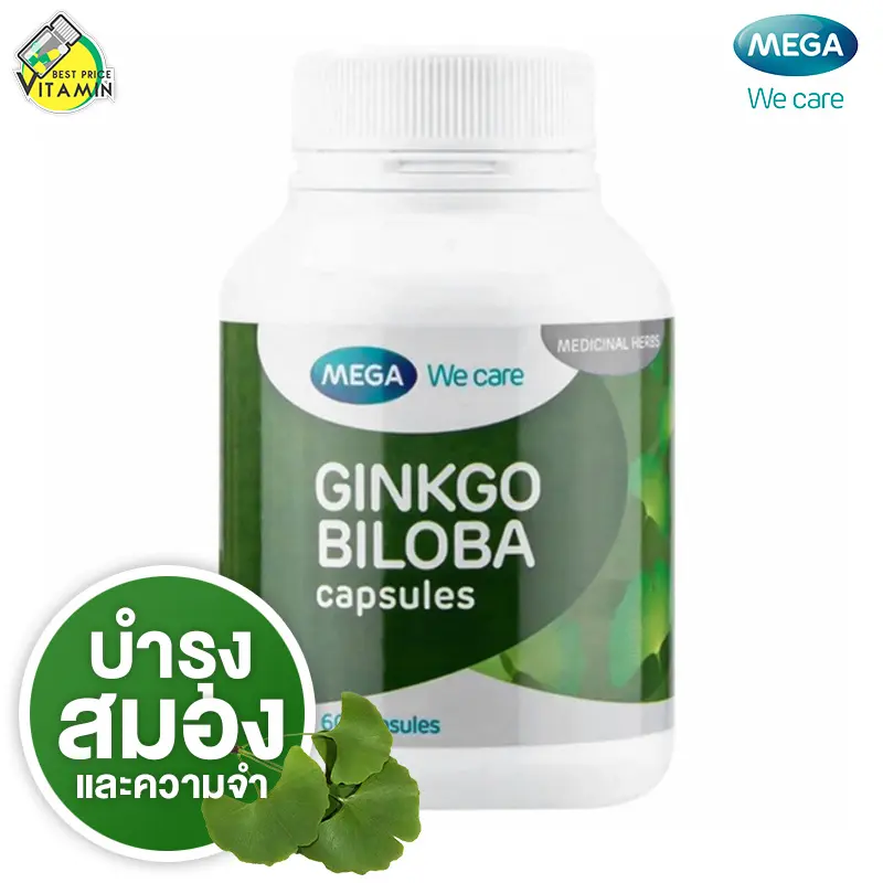 ภาพสินค้าMega We Care Ginkgo Biloba  สารสกัดจากใบแป๊ะก๊วย จากร้าน Bestpricevitamin บน Lazada ภาพที่ 1