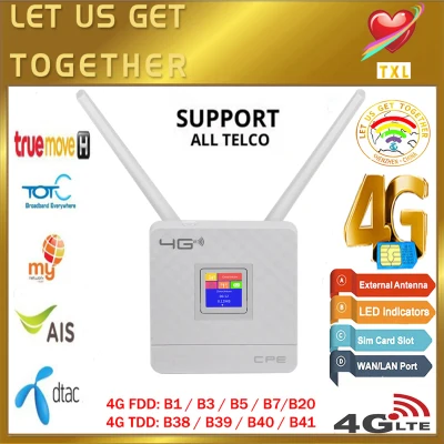 Unlocked 300Mbps Wifi Routers 4G LTE CPE Mobile Router with LAN Port Support SIM card Portable Wireless Router WiFi Router
