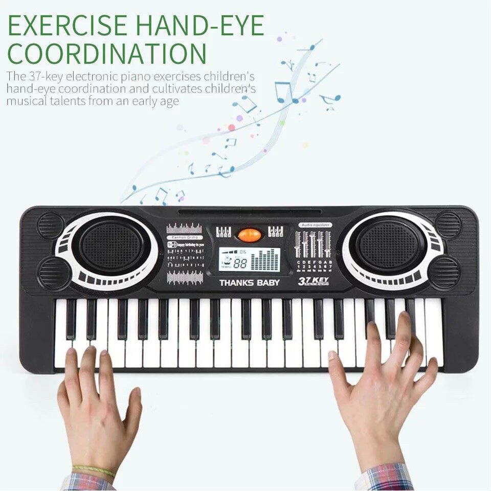 คีย์บอร์ด 37 Keys electronic fey board เปียโนของเล่น ฝึกทักษะทางด้านดนตรี เครื่องดนตรี เหมาะสำหรับเด็ก 3ปี ขึ้นไป ฝึกการขยับ พัฒนาการด้านสมอง🎹