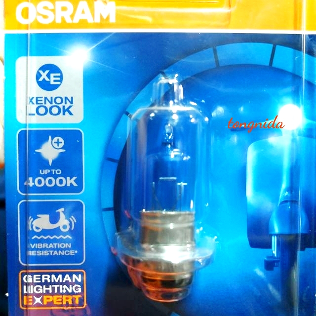 **ราคาพิเศษ**หลอด​ไฟหน้า OSRAM 12V35W แท้จาก GERMANY แป้นเล็ก สองจุด หลอดสีฟ้า ให้แสงสีขาว*** ดูรุ่นรถจากรูปที่่ 3.4 ส่ง Kerry Express