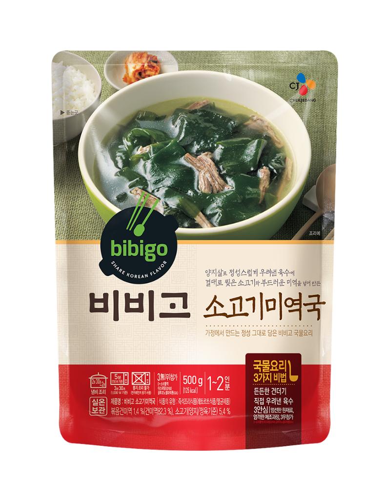 [Original] 비비고소고기미역국 CJ bibigo Seaweed Soup with Beef (ซุปสาหร่ายผสมเนื้อวัวปรุงสำเร็จรูป) 500g