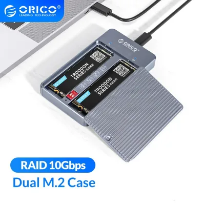 ORICO LSDT RAID Dual Bay M2 SSD Case Support M.2 NGFF SATA SSD Disk For B Key & B+M Key SSD Support RAID