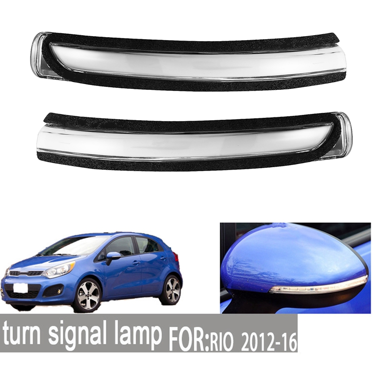 รถด้านหลังดูกระจกสัญญาณเลี้ยวไฟ LED ด้านข้างไฟกระพริบสำหรับ KIA Rio 2012-2016 87624-1W000 87614-1W000