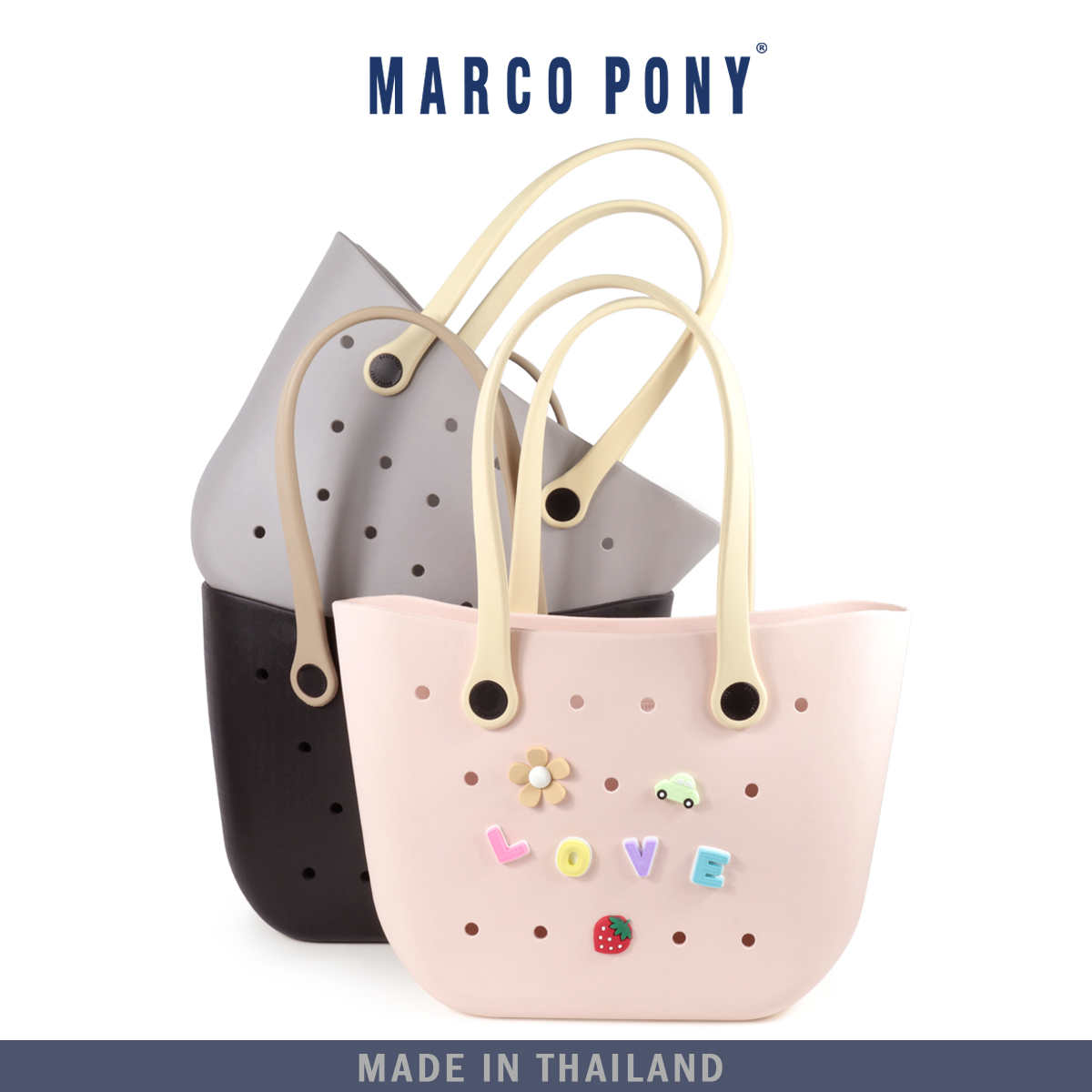 Marco pony women handbag tote bag portable casual breathable hole ...