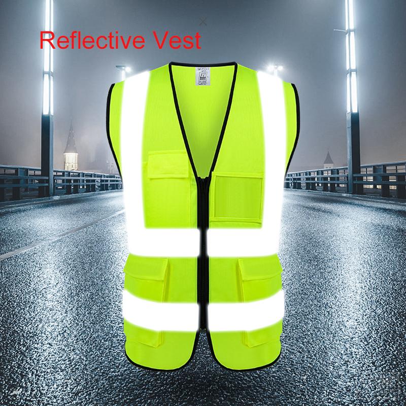 เสื้อกั๊กสะท้อนแสงเสื้อสูทมีหลายกระเป๋าเสื้อกั๊กสะท้อนแสงเพื่อความปลอดภัยการจราจร Multi-pocket reflective vest suit Seabuy