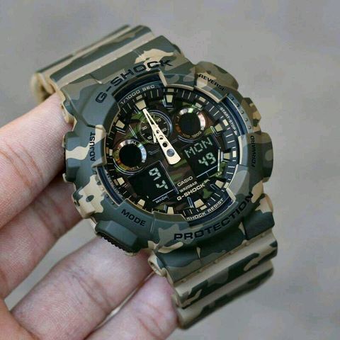 ลายพราง พร้อมส่ง  CASIO G-Shockของแท้ Camouflage Series GA-100CM-5