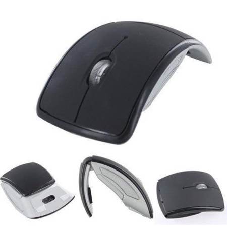 Bestbuy 2.4Ghz Foldable Folding Wireless Mouse Mice Snap-in Transceiver For Computer Laptop Tablet - Black