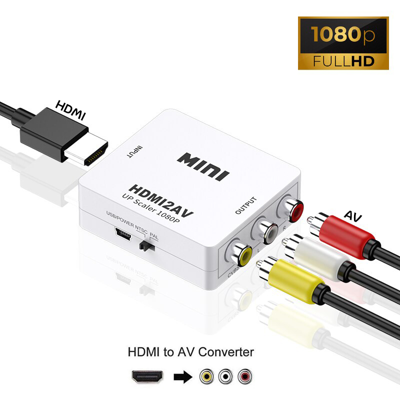 กล่องแปลง HDMI to AV (RCA) หัวแปลง HDMI เป็น AV ( HDMI to AV converter) ตัวแปลงสัญญาณ HDMI2AV / D-PHONE