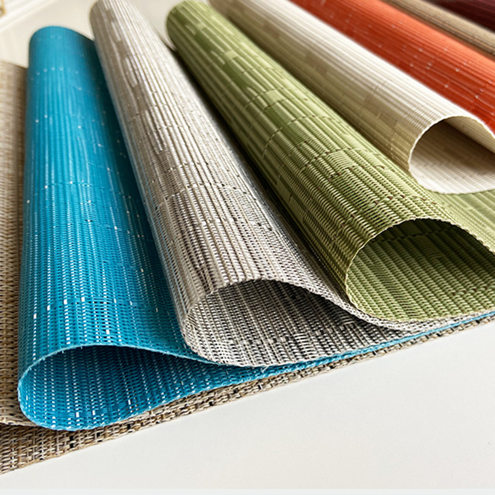 Pvc Table Runner Solid Color PVC Table Runner Home Tablecover Decorative Bamboos Heat ...