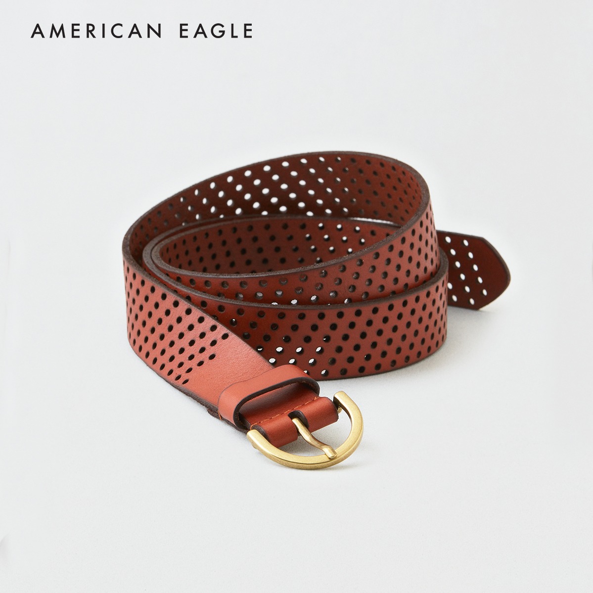 American Eagle Perforated D-Ring Belt เข็มขัด ผู้หญิง(047-1022-200)