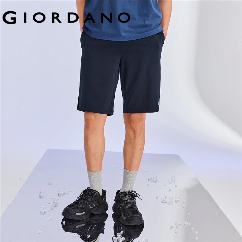 GIORDANO Men Shorts Stretchy Elastic Waist Casual Modal Shorts Letter