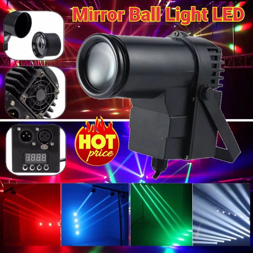 Mirror Ball light 30w RGB DMX Controllerไฟส่องมิลเลอร์บอล ไฟส่องลูกกระจก ไฟส่องลูกโลก ไฟดิสโก้ ไฟเธค