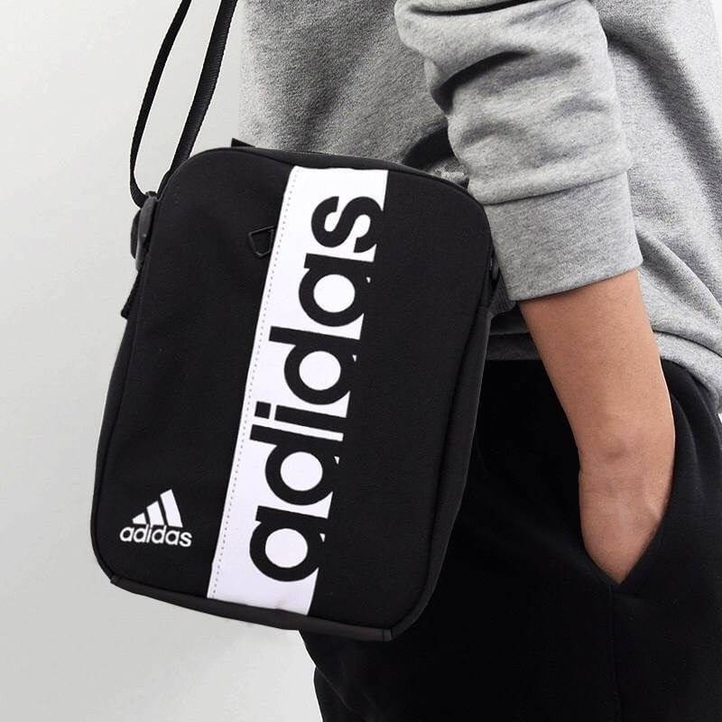 Adidas Shoulder Mini Bag Linear Organizer Graphic Training Unisex กระเป๋าสะพายข้างแบบลำลอง มี