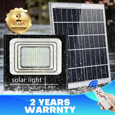 ไฟโซล่าเซลล์ solar cell 40W 60W 100W 200W 300W Solar light แบบLEDแสงสีขาว โคมไฟติดผนัง โคมไฟถนน ไฟสปอร์ตไลท์ led solar lamp ไฟโซล่าเซล