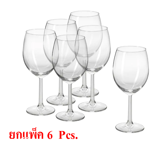 แก้วไวน์ แก้วใส  คุณภาพดีปลอดแคดเมียมและตะกั่วล้างในเครื่องล้างจานได้  เลือก 2 แบบ ราคาสินค้าขึ้นกับขนาด/จำนวนที่เลือก สี White Wine Glass 18 cm. ( 25 cl ) Set 6 Pcs