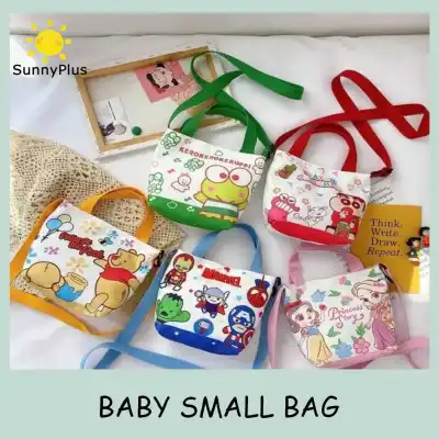 SunnyPlus Children's Bags Boys and Girls Fashion Handbags All-match Cartoon Canvas Bags Travel Cute Casual Handbags