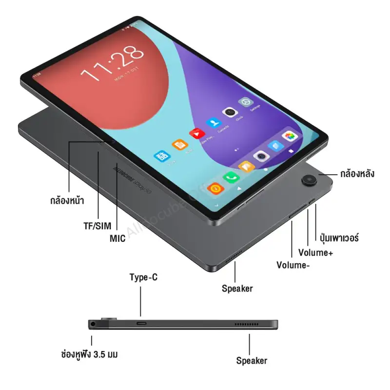 ภาพสินค้าใหม่ Alldocube iPlay 50 แท็บเล็ต 10.4 นิ้ว 2K T618 Octa-Core Android 12 ใส่ซิมโทรได้ รองรับ4G 4GB RAM 64GB ROM (ฟรี เคสหนัง) จากร้าน Alldocube Official Store บน Lazada ภาพที่ 7