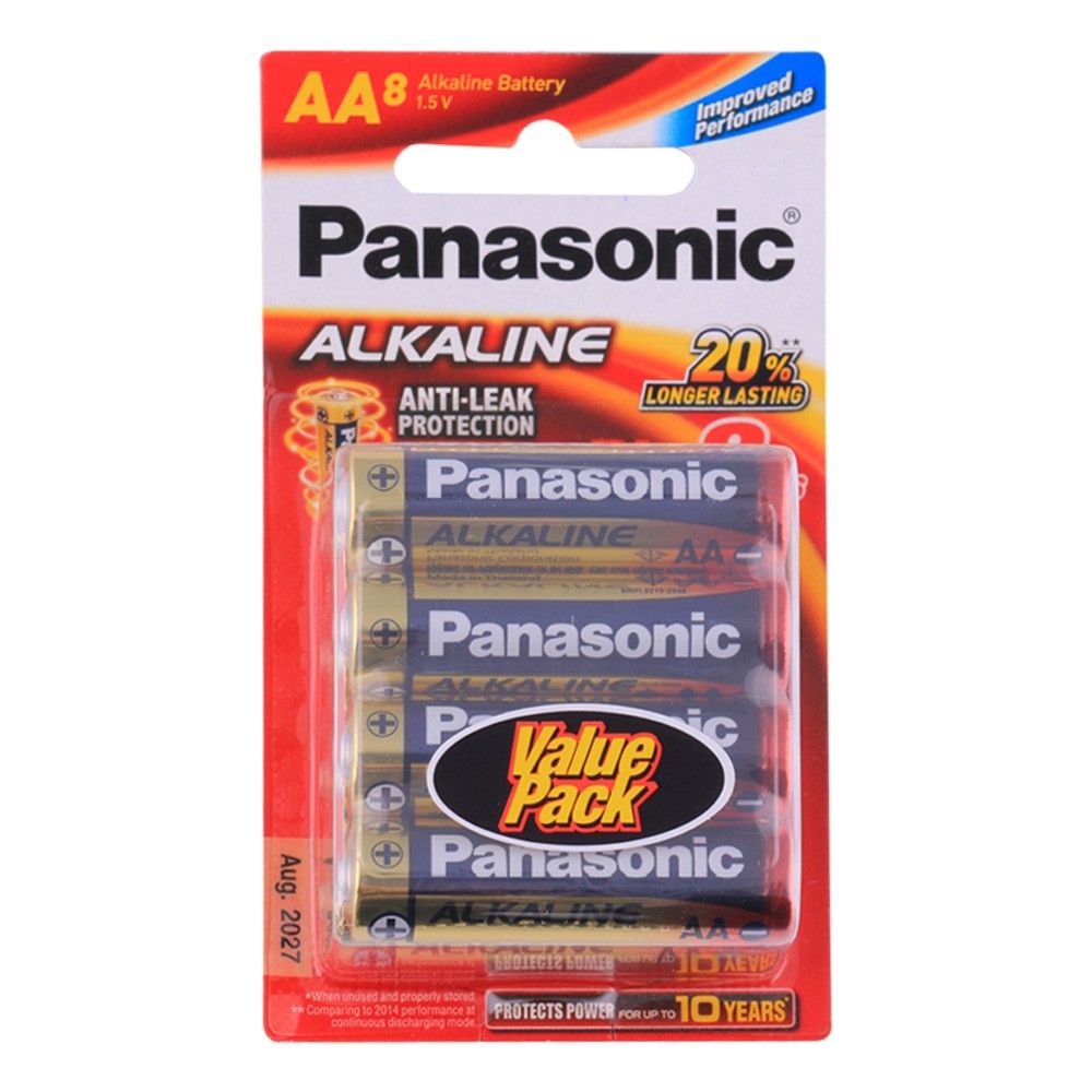 ((จัดโปร)) ถ่านอัลคาไลน์ AA PANASONIC LR6T/8B Flashlights Emergency