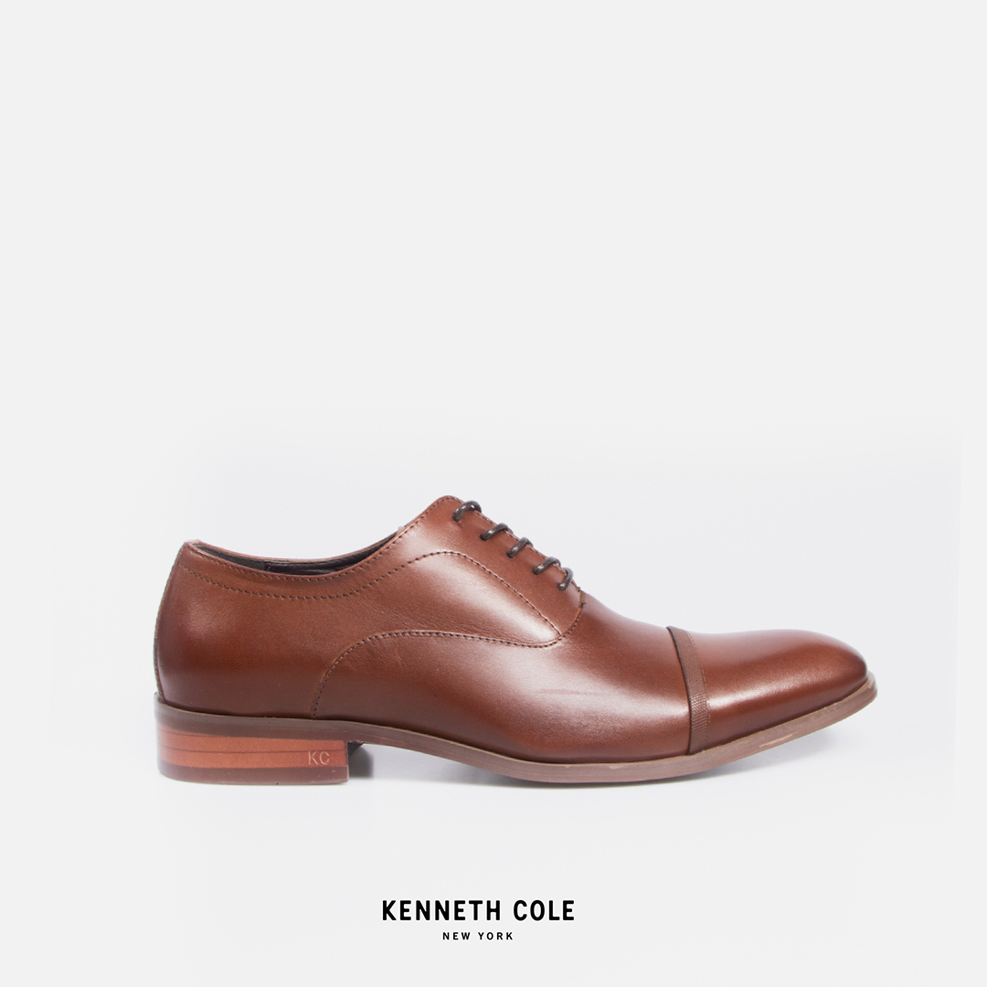 KENNETH COLE รองเท้าทำงานผู้ชาย แบบสวม สีน้ำตาล รุ่น ROBSON LACE UP