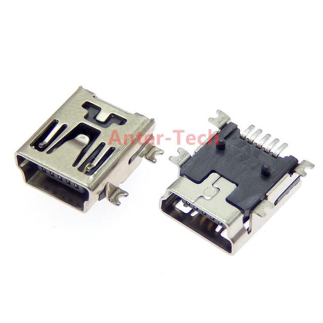 10pcs Mini Usb Smd 5 Pin Female Mini B Socket Connector Plug Straight Dip Jack Connector Plug In 3126