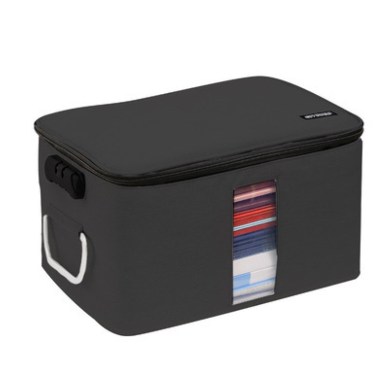 Large Capacity Document Organizer Bag With Lock Portable Card Bag