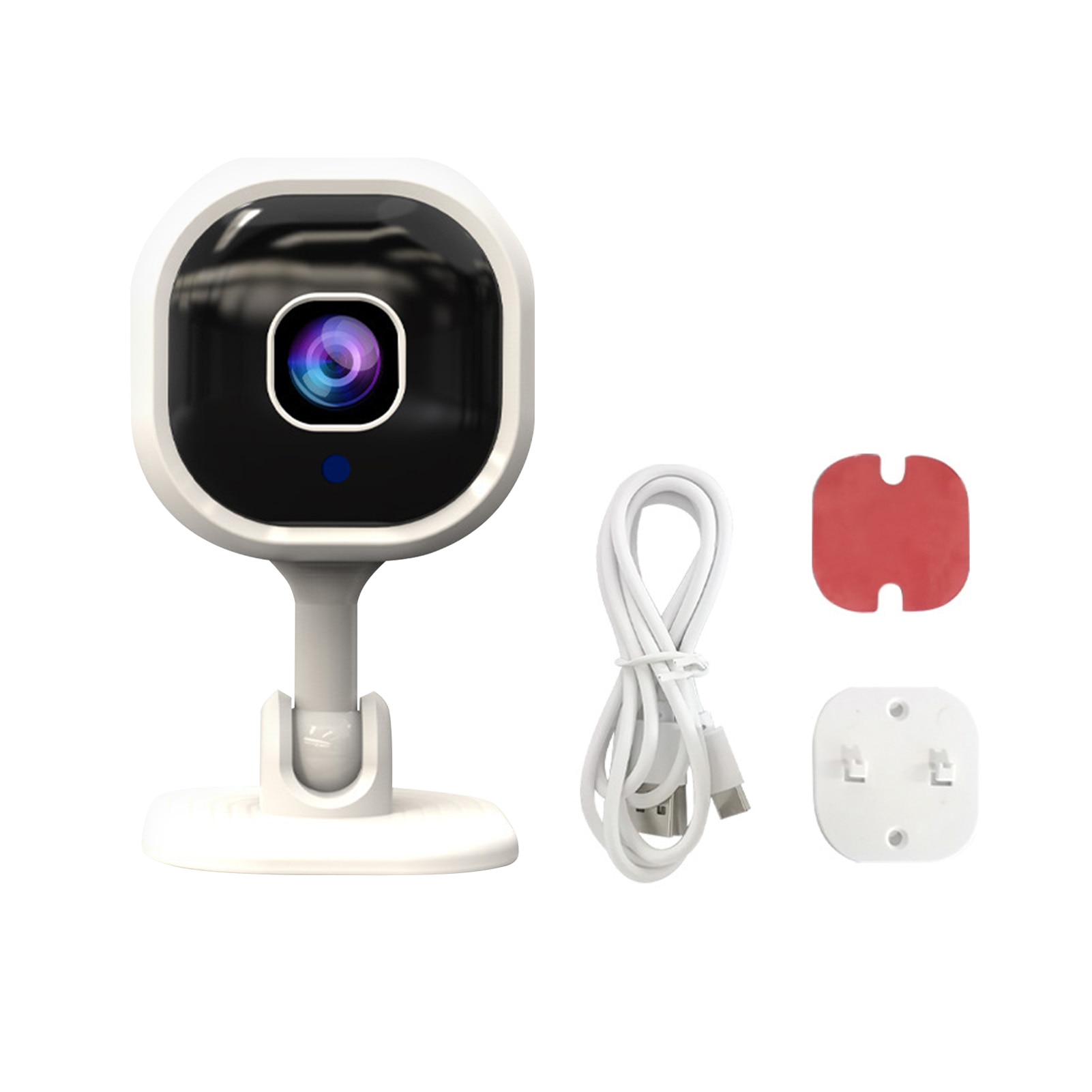 ZZOOI 1080P Office Rotate Base Video Playback Type C Night Vision 2 Way Audio Alert Security Camera With Motion Detection Indoor Home