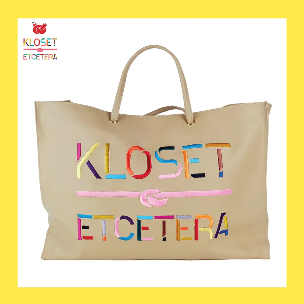 Kloset Etcetera ETC Tote Size L กระเป๋าปักลายโลโก้ไซส์ L กระเป๋าคลอเส็ท กระเป๋าเอนกประสงค์ กระเป๋าปักลาย กระเป๋าถือ กระเป๋าผู้หญิง