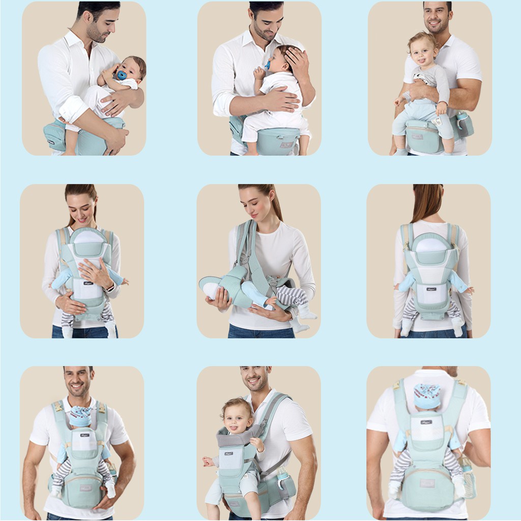 Timoo Baby Carrier Infant Comfortable Breathable Multifunctional Sling ...