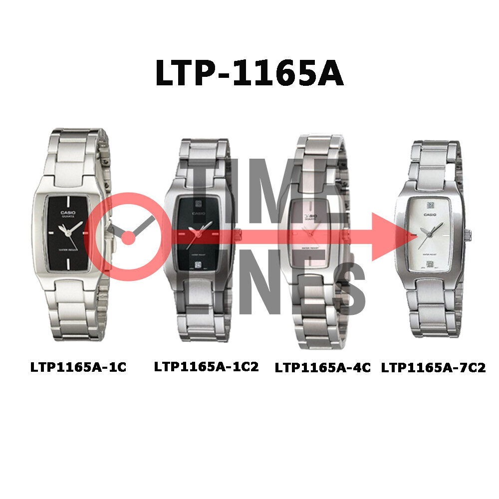 !!ส่งฟรี!! CASIO ของแท้ 100% นาฬิกาผู้หญิง รุ่น LTP-1165A-7C2  สายสแตนเลส รับประกัน 1ปี พร้อมกล่อง LTP1165A, LTP1165