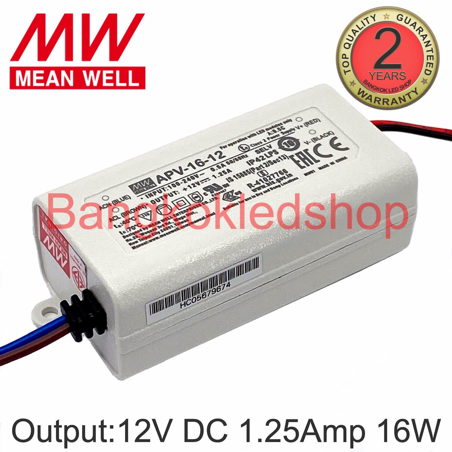 Meanwell apv-16-15 conmutador 15w fuente de alimentación 15v 1a constante tensión 855881
