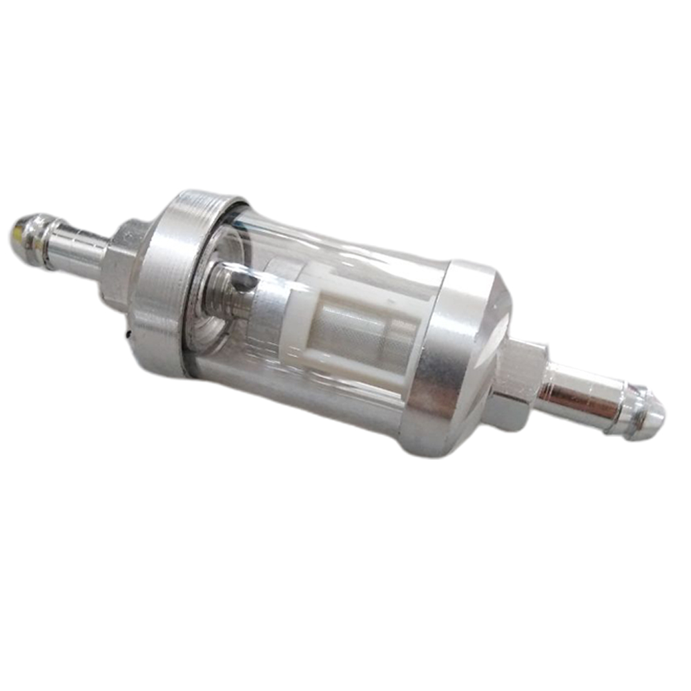 Black CNC Aluminum 8mm (5/16) Washable Fuel Filter For Motorcycle / ATV / Dirt Bike