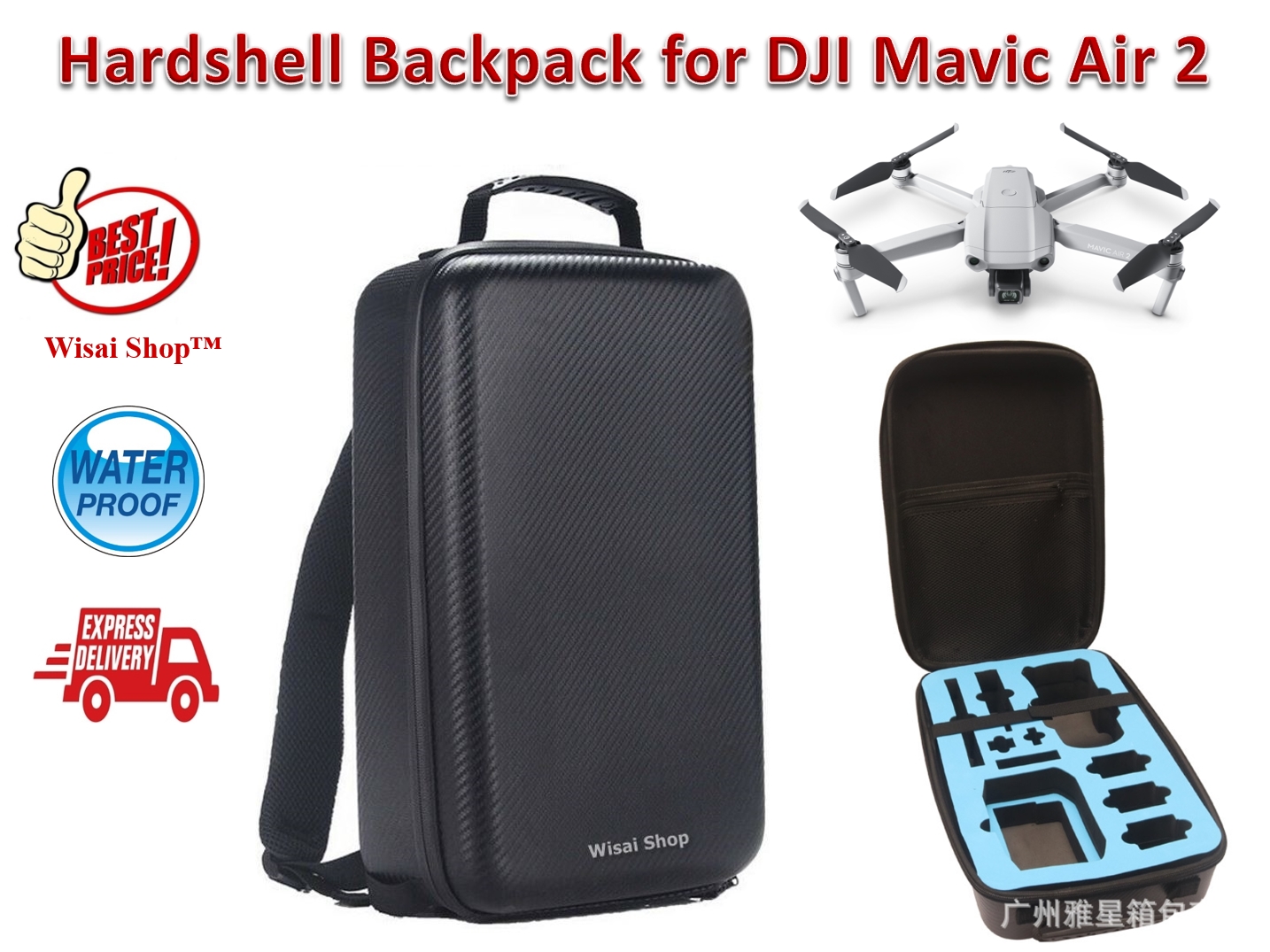 กระเป๋าเป้ Hardshell Backpack สำหรับ DJI Mavic Air 2 / DJI Air 2S