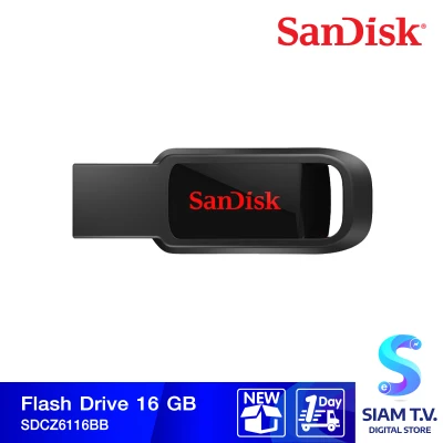 16 GB FLASH DRIVE แฟลชไดร์ฟ SANDISK CRUZER SPARK SDCZ61_016G_G35_BK Black โดย สยามทีวี by Siam T.V.