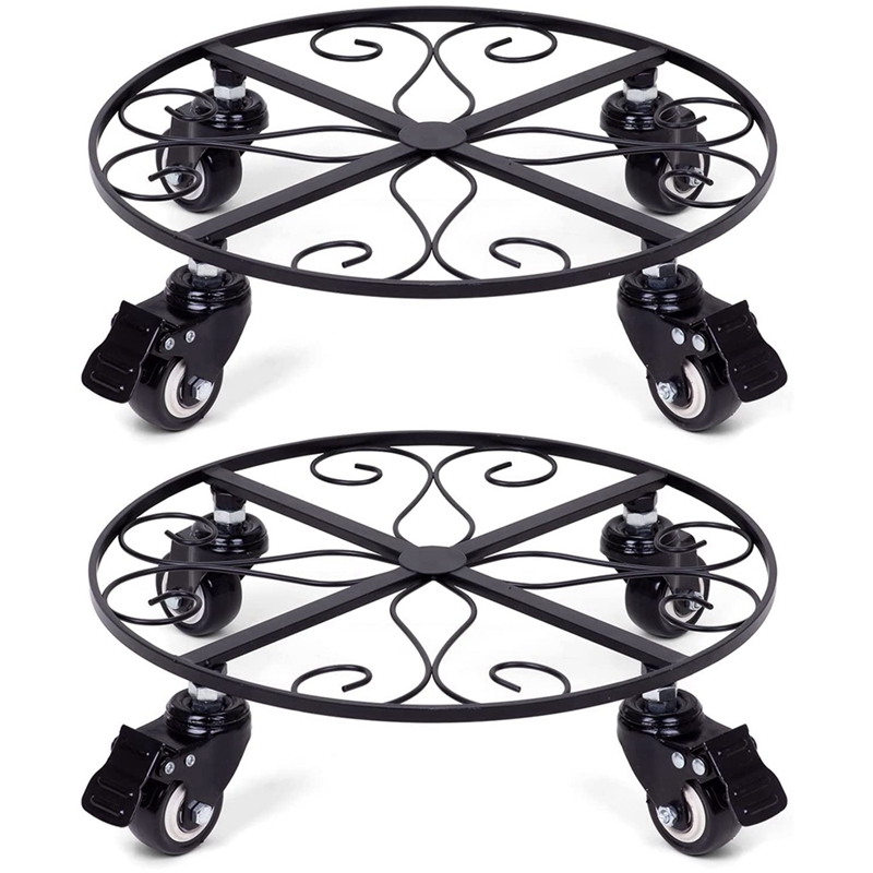 Metal Plant Caddy,12Inch Plant Stand with Wheels for Large Pots Heavy