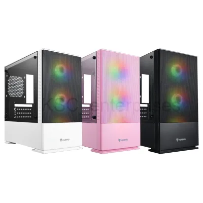 Case Nubwo BRENNER NPC-326 (3 x FAN) Rainbow RGB mATX itx Tempered Glass #เคสเกมมิ่ง มินิ