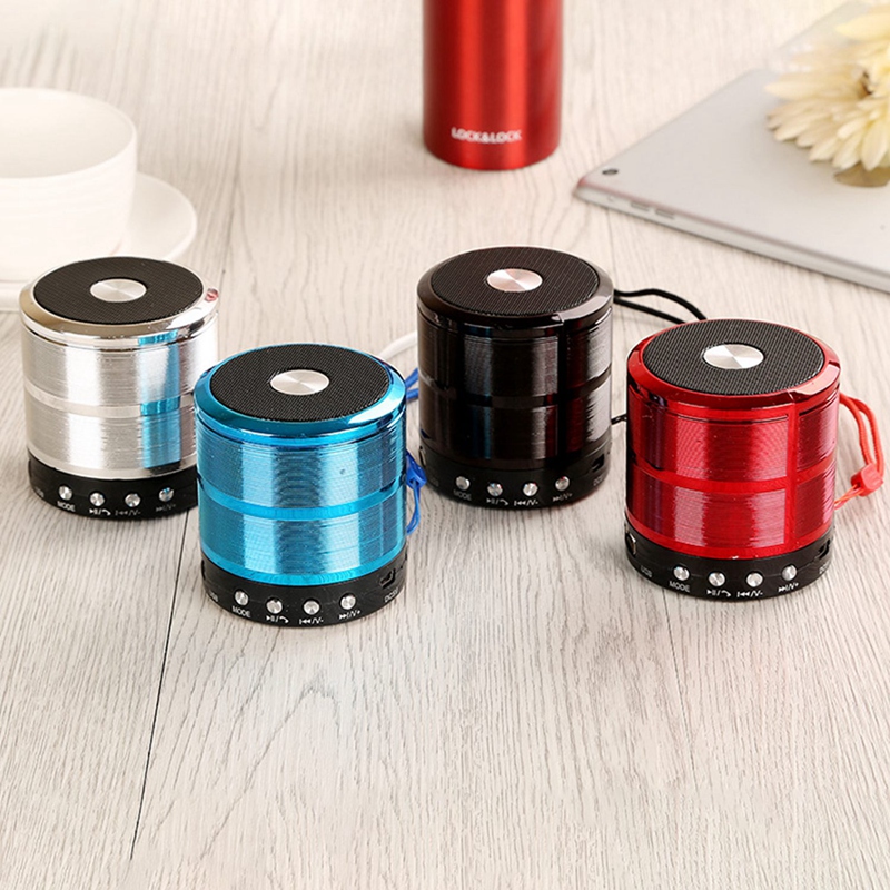 Wireless Bluetooth Speaker Metal Mini Portable Subwoof Sound with Mic ...