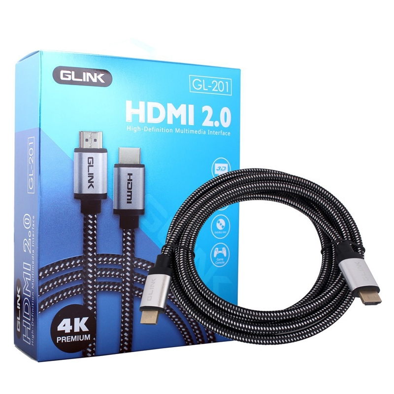 GLINK Cable HDMI 4K (V.2.0) M/M (20M) สายถัก GL201 (By Lazada