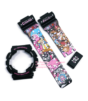 กรอบสาย G-SHOCK แท้ สีดำ สกรีนลาย one piece chopper ใส่ได้รับรุ่น GA-100 ,GA-110 ,GA-120 ,GAX-100 ,GD-100 ,GD-120 กรอบสาย G-SHOCK แท้ สีดำ สกรีนลาย one piece chopper ใส่ได้รับรุ่น GA-100 ,GA-110 ,GA-120 ,GAX-100 ,GD-100 ,GD-120