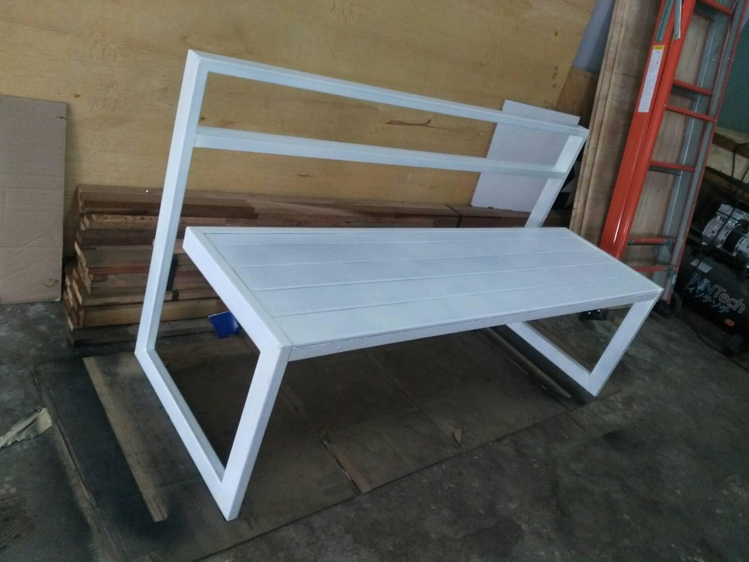 ม้านั่ง เก้าอี้ม้านั่ง โครงเหล็ก ทรงสีเหลี่ยม เลือกสีได้
