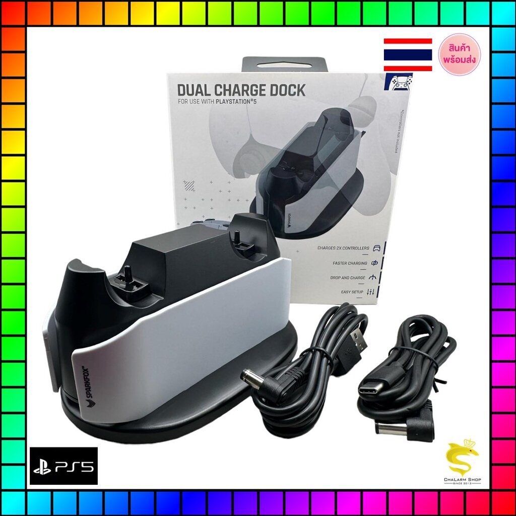 แนะนำsparkfox Dual Charge Dock For Playstation®5 แท่นชาร์จจอย Ps5 Th 8684