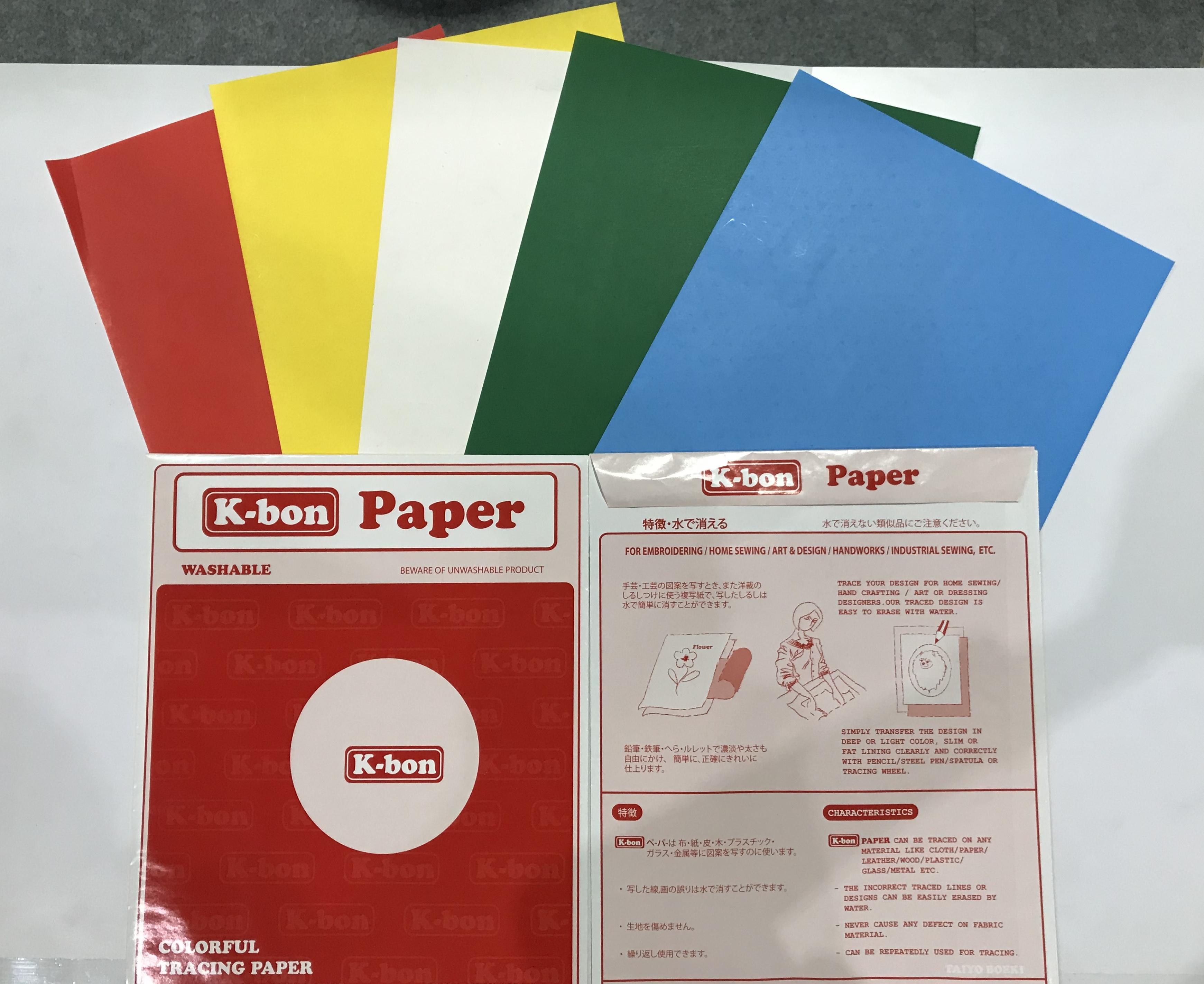 Kbonpaper / tracing paper / carbon paper / กระดาษคาร์บอน / กระดาษลอกลาย / กระดาษลอกลายผ้า