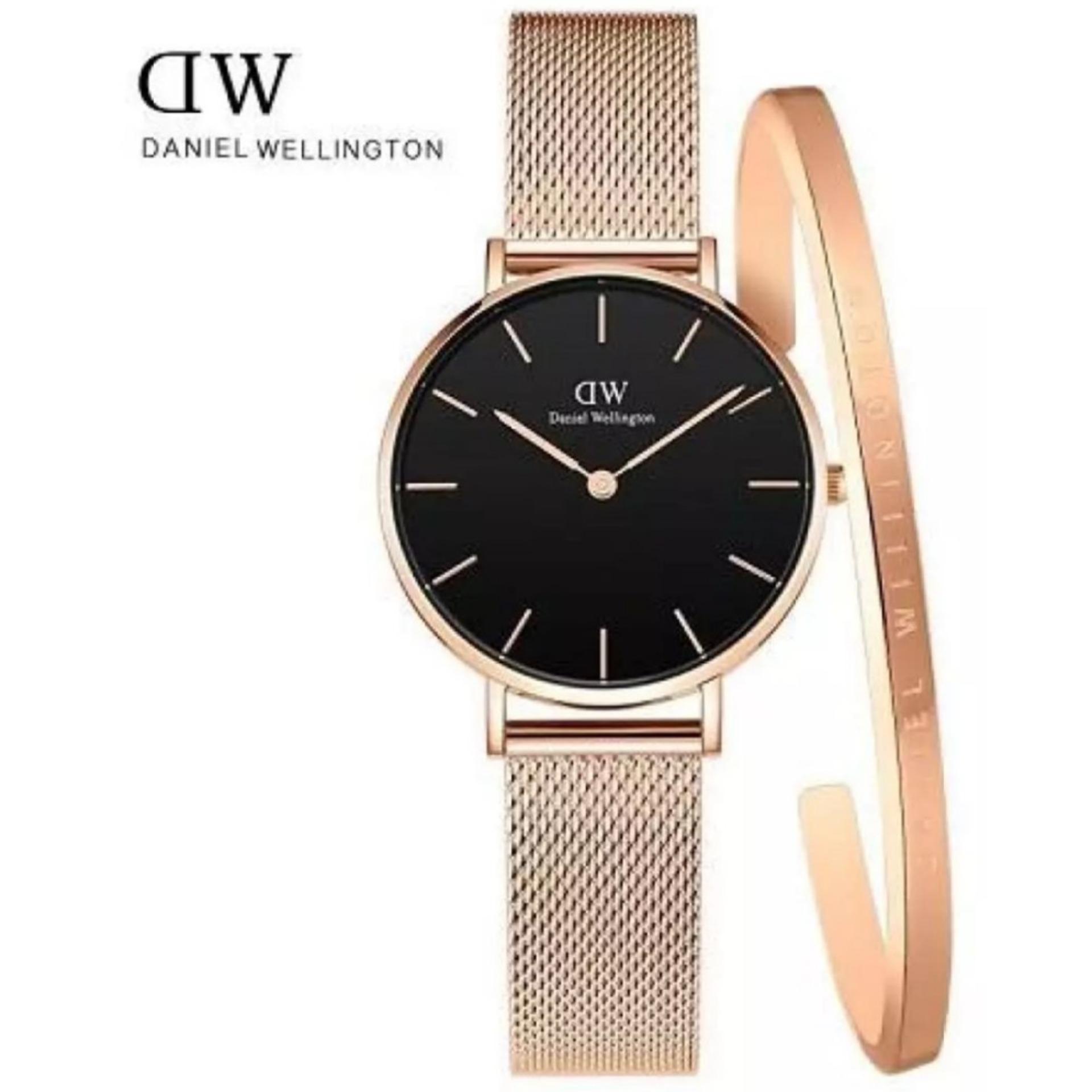 DW Daniel Wellington10086DW Classic Oxford 32mm นาฬิกาข้อมือ แฟชั่น ผู้หญิง/ผู้ชาย สายนาโต้ ทูโทน ขอบสีทอง/สีเงิน Daniel Wellingto Watch(แถมฟรี DW กำไลข้อมือ ผู้หญิงของขวัญ มูลค่า599 บาท)