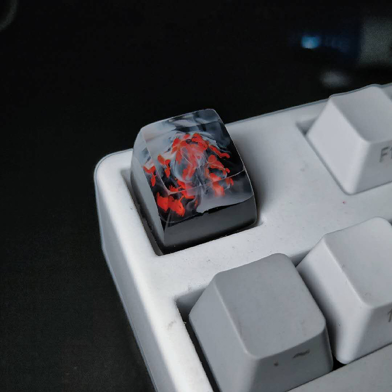 Snowflake Computer Key Caps Custom Resin Keycaps For Mechanical Keyboard Snow Mountain Key Cap ...