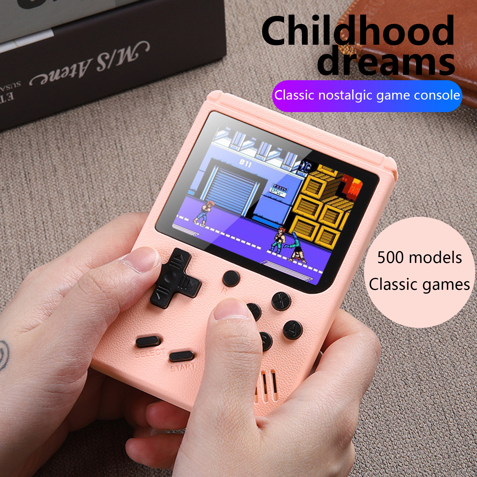 Graceful Mini 500 in 1 Handheld Game Portable retro game console advanced player Boy Game