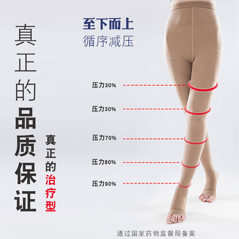 2021 cross-border manufacturer to prevent varicose vein sox nine points even pants leg pressure stockings package toe peep-toe compression stockings spot